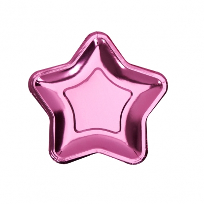 Lėkštutės "Rožinė žvaigždė", forminės (8 vnt./18 cm)