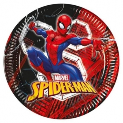 Lėkštutės "Spiderman World" (8 vnt./23 cm)