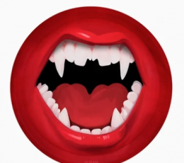 Lėkštutės "Vampyro dantys" (6 vnt./17 cm)