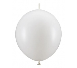 Linking balionai, perlamutriniai balti (20 vnt./28 cm)