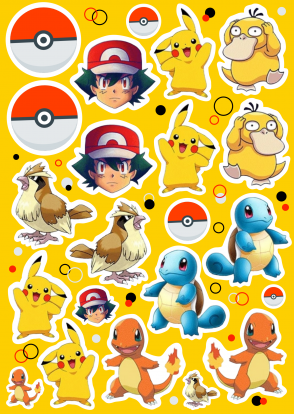 Lipdukai “Pokemonai”