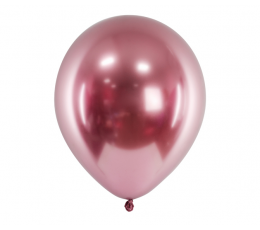 Chrominis balionas, rožinio aukso spalvos (30 cm/Party Deco)