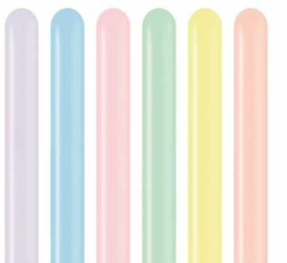 Modeliavimo balionai, macaron assorted (100 vnt./260M/Kalisan)