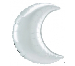 Folinis balionas "Baltas mėnulis", matinis (43 cm)