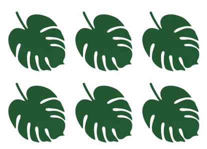 Padėkliukai "Palmės lapas" (6 vnt.)