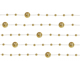 Perliukų girlianda, auksinė (1,3 m)