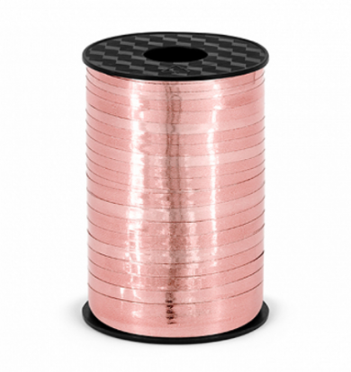 Plastikinė juostelė, rožinio aukso blizgi (5 mm/225 m)