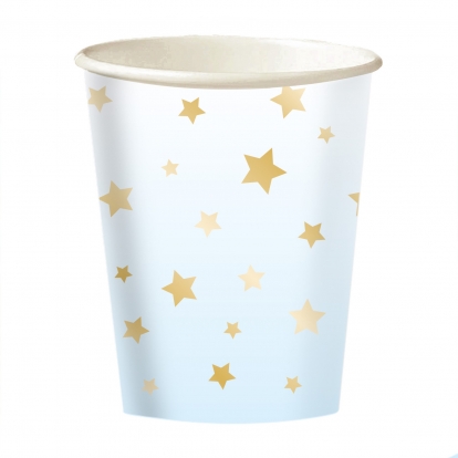 Puodeliai "Aukso žvaigždės", melsvi (8 vnt./250 ml)