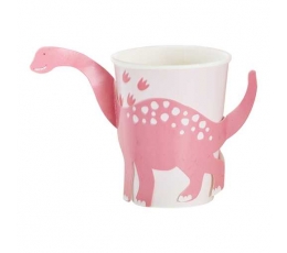 Puodeliai "Rožiniai dinozaurai" (8 vnt./255 ml)