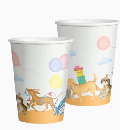 Puodeliai "Šuniukų gimtadienis" (10 vnt./270 ml)