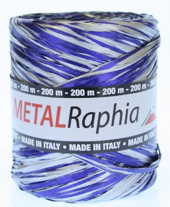 Rafija mėlyna ir sidabrinė  (200m.)