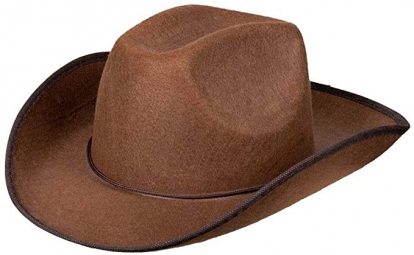 Rodeo skrybėlė, ruda 