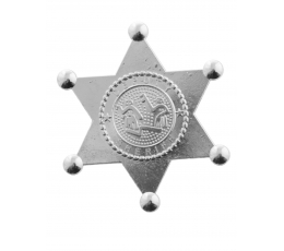 Šerifo ženkliukas, sidabrinės spalvos