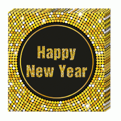 Servetėlės "Happy New Year retro" (20 vnt.)