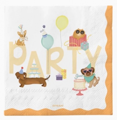 Servetėlės "Šuniukų gimtadienis" (20 vnt.)