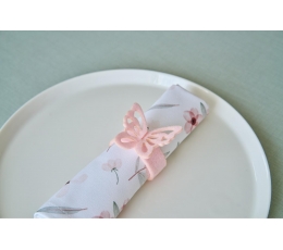 Servetėlių žiedai "Rausvas drugelis" (6 vnt.)