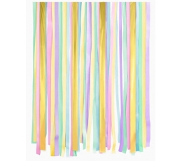 Sienos dekoracija iš juostų, pastelinė