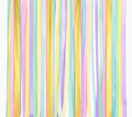 Sienos dekoracija iš juostų, pastelinė