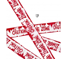 Skiriamoji juosta "CAUTION: ZOMBIE ZONE" (7,2 m)
