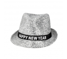 Skrybėlė "Happy New Year', sidabrinė