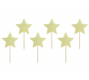 Smeigtukai-dekoracijos "Auksinės žvaigždutės" (6 vnt.)