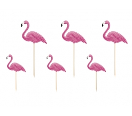 Smeigtukai-dekoracijos "Flamingai" (6 vnt.)