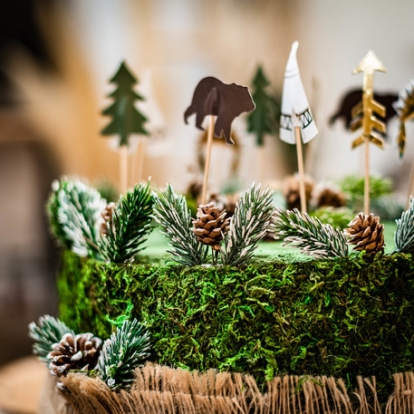 Smeigtukai-dekoracijos "Indėnų stovykla" (20 vnt./12 cm)