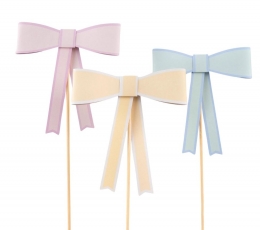 Smeigtukai-dekoracijos "Pasteliniai kaspinėliai" (3 vnt./22 cm)