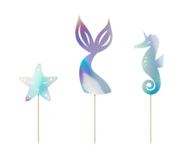 Smeigtukai-dekoracijos "Undinės pasaulis" (3 vnt.)
