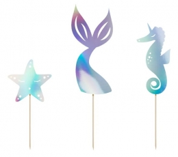 Smeigtukai-dekoracijos "Undinės pasaulis" (3 vnt.)