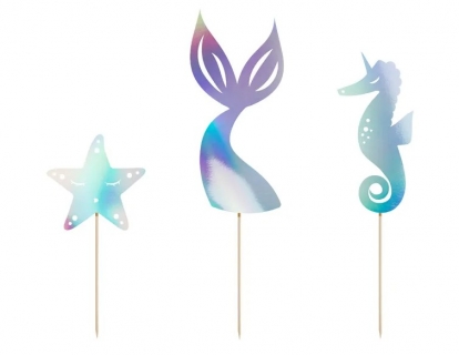 Smeigtukai-dekoracijos "Undinės pasaulis" (3 vnt.)