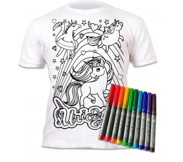 Splat Planet marškinėliai su flomasteriais, Vienaragiai, 5-6m.