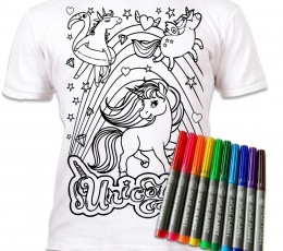 Splat Planet marškinėliai su flomasteriais, Vienaragiai, 5-6m.