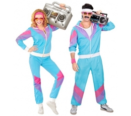 Sportinis karnavalinis kostiumas "The 80's blue" ( L)