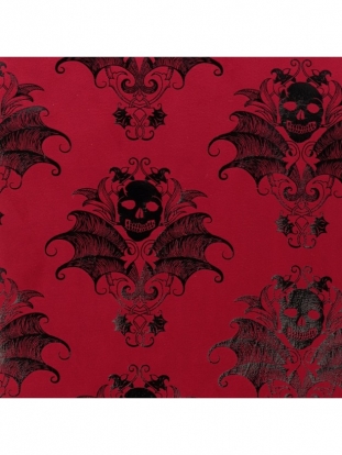 Stalo takelis "RED VELVET TABLE RUNNER BLACK BAROQUE" (28 cm x3 m)