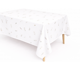 Staltiesė "Lamina", medžiaginė balta (140x250 cm)