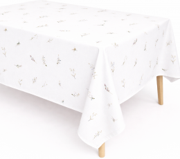 Staltiesė "Lamina", medžiaginė balta (140x250 cm)