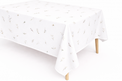 Staltiesė "Lamina", medžiaginė balta (140x250 cm)