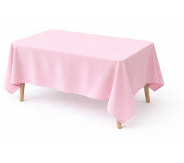 Staltiesė, medžiaginė rausva (145x250 cm)