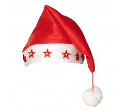 Šviečianti kalėdinė kepurė "Raudonos žvaigždutės"