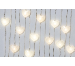 Švieselių LED girlianda stalui "Perlamutrinės širdelės" (3 m)
