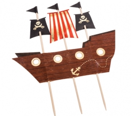 Torto dekoracija "Piratų laivas" (16,5x20 cm)