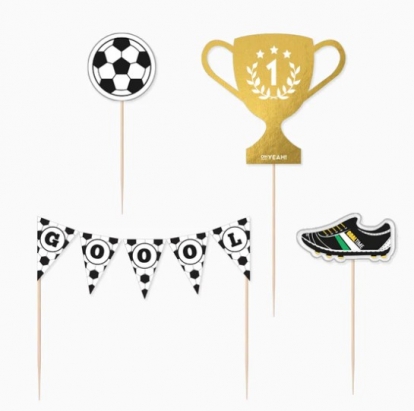 Torto dekoracijos-smeigtukai "Futbolas" (4 vnt.)