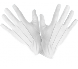 Trumpos pirštinės, baltos (XL)