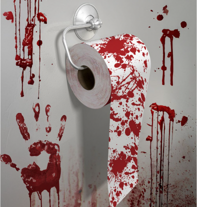 Tualetinis popierius "Aptaškytas krauju"