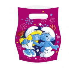 Vaišių maišeliai "Smurfai"/rožiniai (6 vnt.)