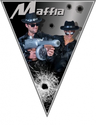 Vėliavėlių girlianda "Mafija" (5 m)
