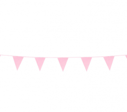 Vėliavėlių girlianda, rausva blizgi (6 m) 0