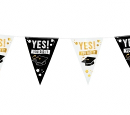 Vėliavėlių girlianda "Yes! You did it" (6 m)