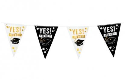 Vėliavėlių girlianda "Yes! You did it" (6 m)